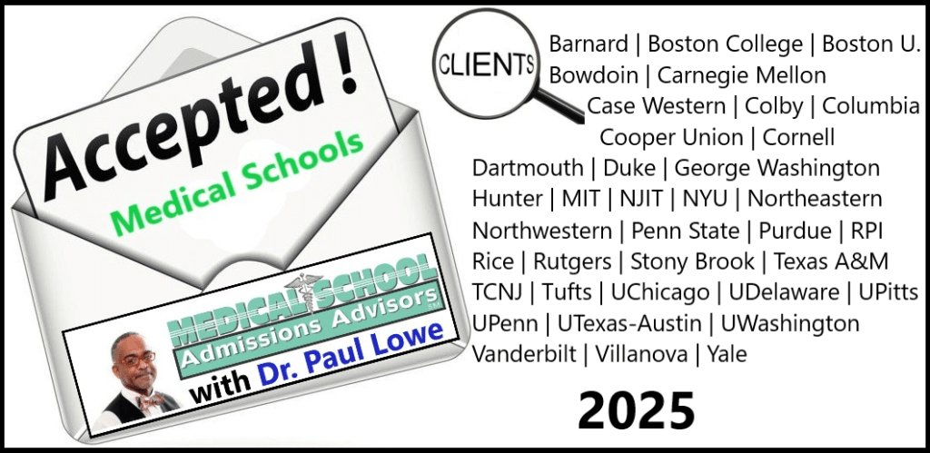 College Clients Accepted to US Medical Schools 2025